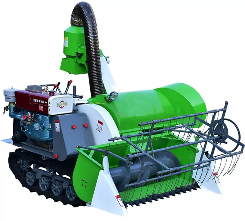 Combine Harvester Mini - حصادة أرز صغيرة تعمل بمحرك ديزل
