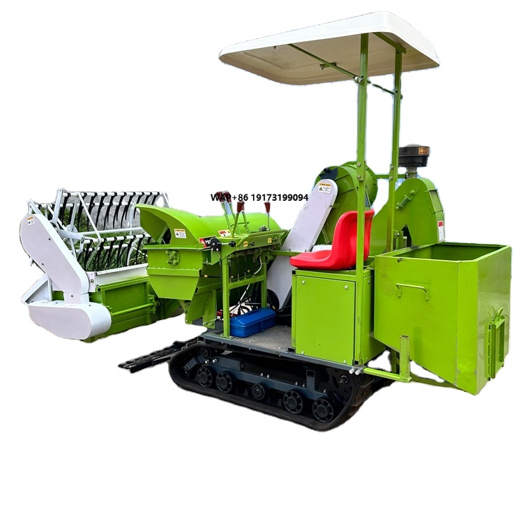 حصادة فول الصويا الزراعية بقوة - مراجعة Combine Harvester Mini وسعره